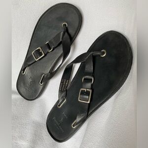 Polo Ralph Lauren Men’s Leather Sandals/Flip flops - Black Size 7.5